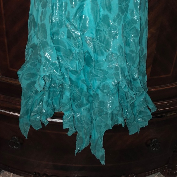 Teal Nicole Miller Dress - Picture 4 of 8